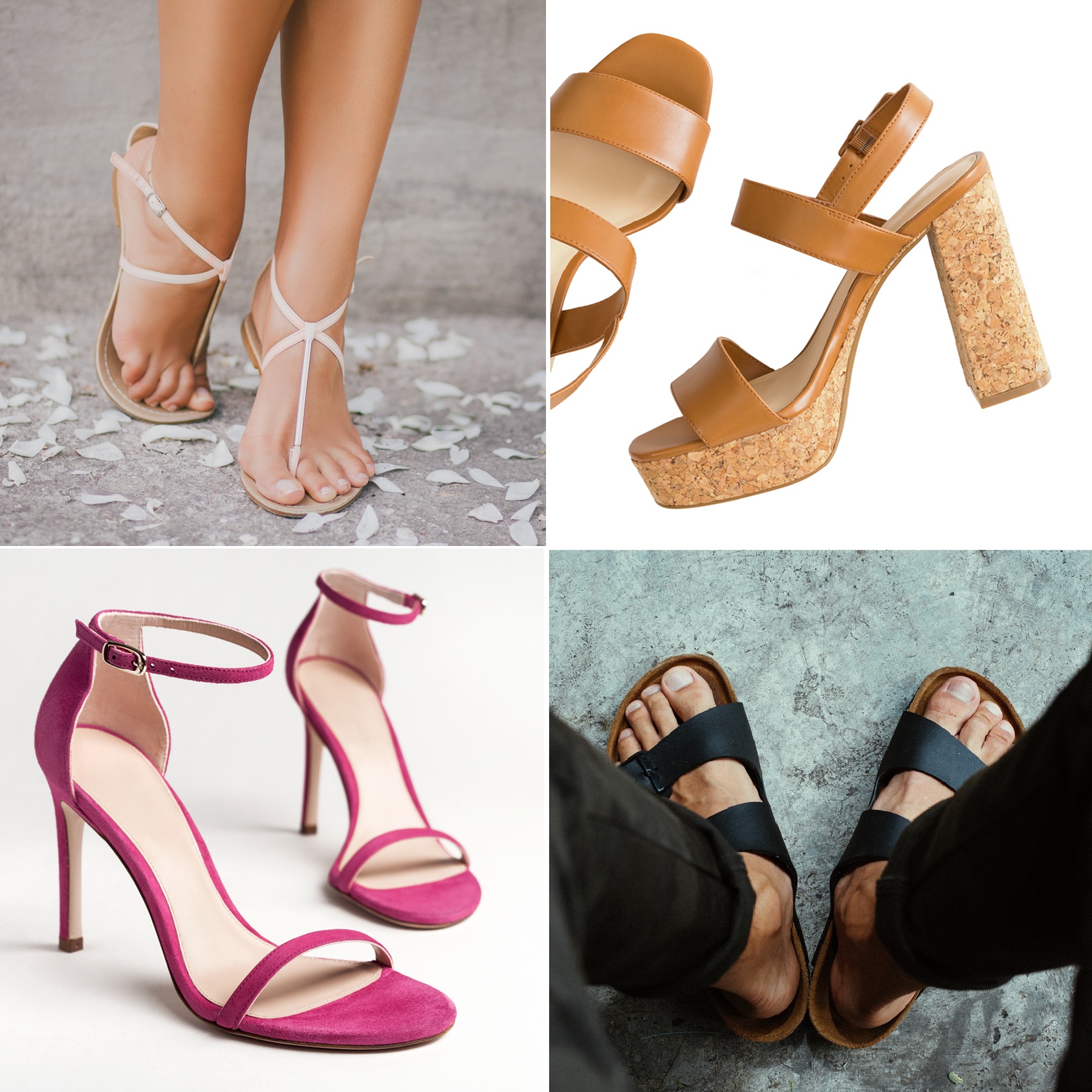 SOLITAIRE CORK SANDAL CARE SET