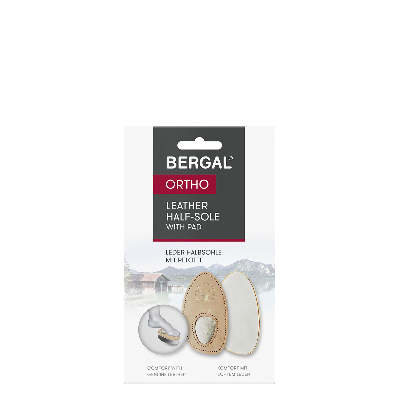 BERGAL LEATHER HALF-SOLE WITH PAD