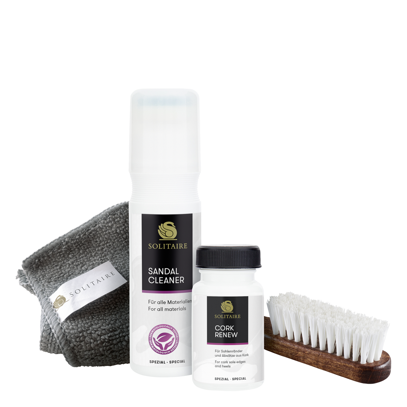 SOLITAIRE CORK SANDAL CARE SET